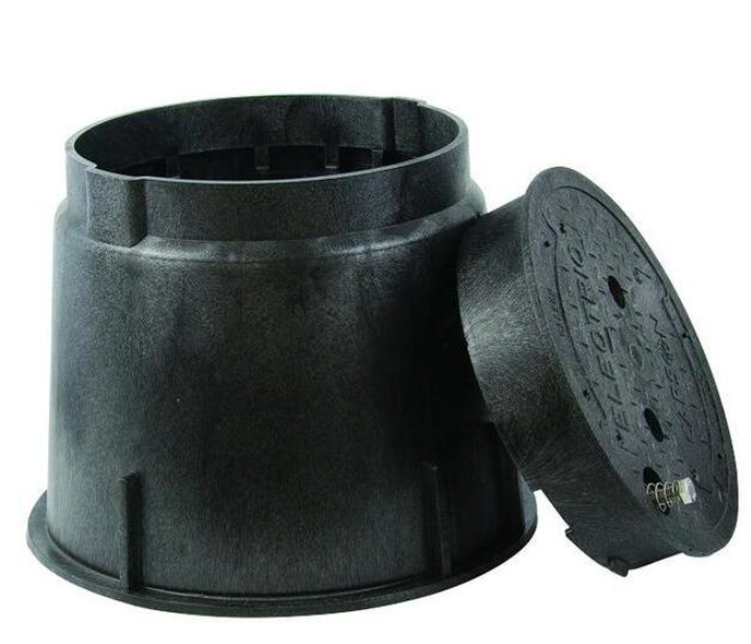 Round Pull Box, 9", Black By Oldcastle Precast 09101017