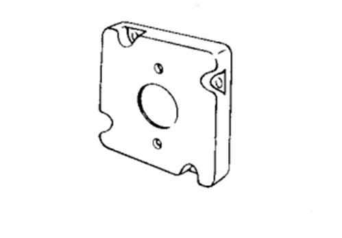 4-11/16" Square Exposed Work Cover, (1) Single Receptacle By Appleton 8494