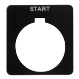 9001K, 9001SK, legend, 30mm, plastic, black with white letters, 44,5mm square, marking START By Square D 9001KN201BP