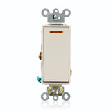 Illuminated Decora Switch, 1-Pole, 20A, 120V, Lt Almond, LIT WHEN OFF By Leviton 5631-2T