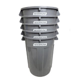 Pro Series 55 Gallon Trash Can, Gray By Magnum Tool CMTC-C-55G