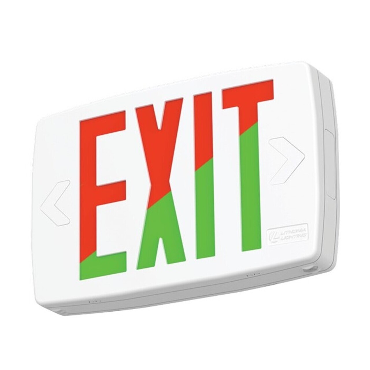 Color:red Exit Sign LED Emergency Exit Sign, Red/Green By Lithonia Lighting LQM-S-W-RG-MVO ...