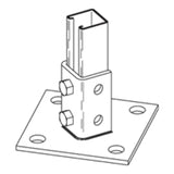 POST BASE FOR 1 5/8-IN. X 1 5/8-IN. CHANNEL, 6-IN. X 6-IN. X 3 1/2-IN. BAS By Eaton B-Line B280ZN