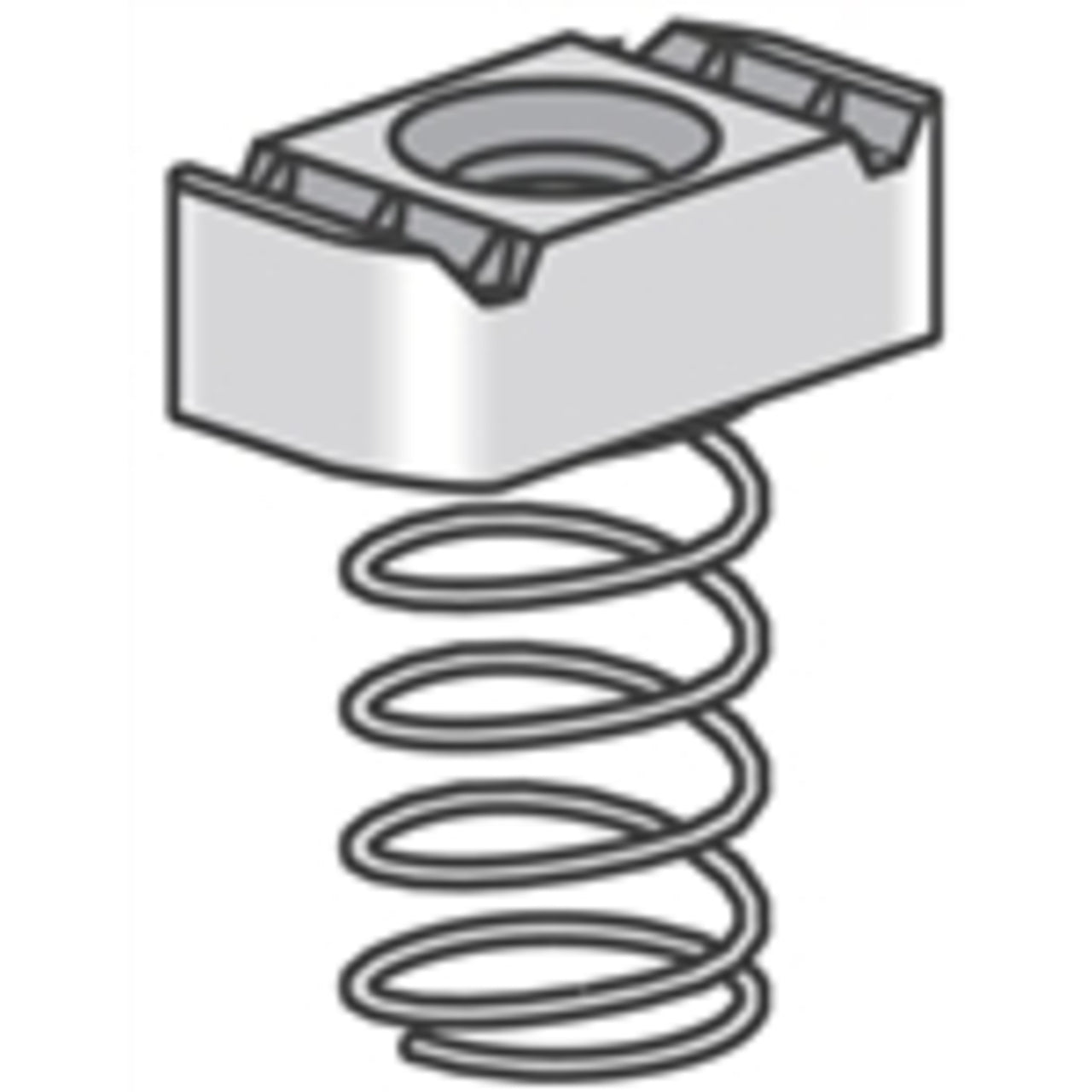 Power-strut Clamping Nut w/ Spring