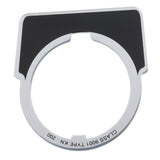 Legend Plate, 30mm, Half Round, Gray/Black, Text Blank By Square D 9001KN200