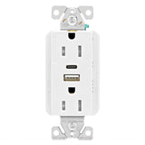5.0A USB A-C DUPLEX RECP 15A 125V W By Eaton Arrow Hart TRUSBAC15W-BOX