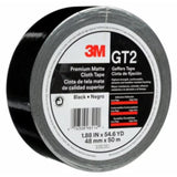 Premium Matte Cloth Gaffers Tape, Black, 48 mm x 50 m By 3M GT2