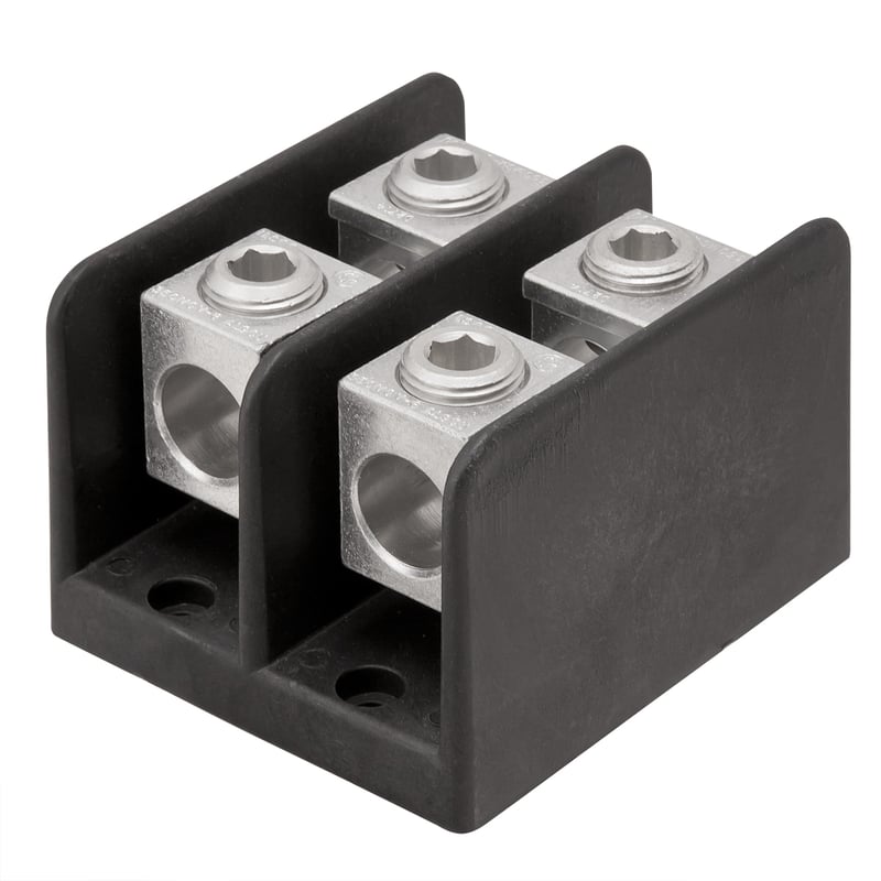 Power Distribution Block, Dual Rated, 2 Pole