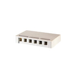 Six Port TechChoice Surface Mount Box Fog White By Ortronics KSSMB6