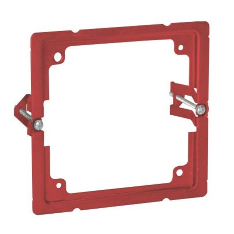 4" Square Box Cut-In Adapter, Red