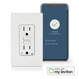 15 Amp SmartlockPro® Wi-Fi® Certified Smart GFCI Receptacle/Outlet, White By Leviton D2GF1-KW