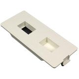 Flush Dual RJ Connector Faceplate / 5500 Series Raceway, Ivory By Wiremold 5507FRJ