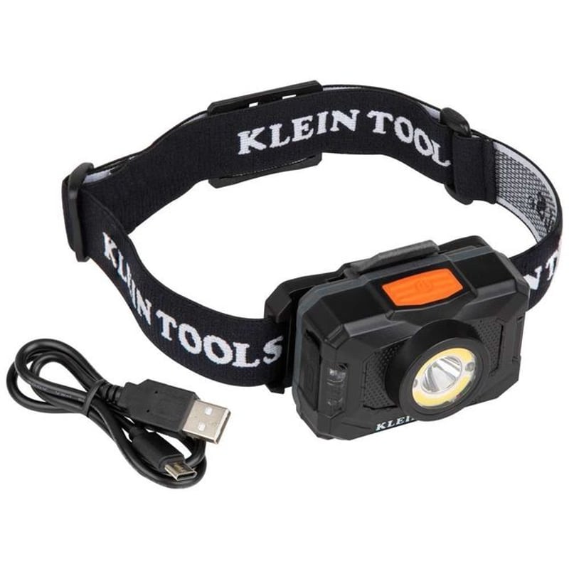 Rechargeable 2-Color LED Headlamp with Adjustable Strap