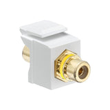 White RCA Speaker Snap-In Adapter By Leviton 40830-BWY