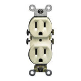 Duplex Receptacle, 15A, 125Volt, 5-15R, Ivory By Leviton 5320-SI