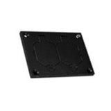 RECT DUP RECEPT COVER ALUM BLACK By Wiremold 828R-TCAL-BK