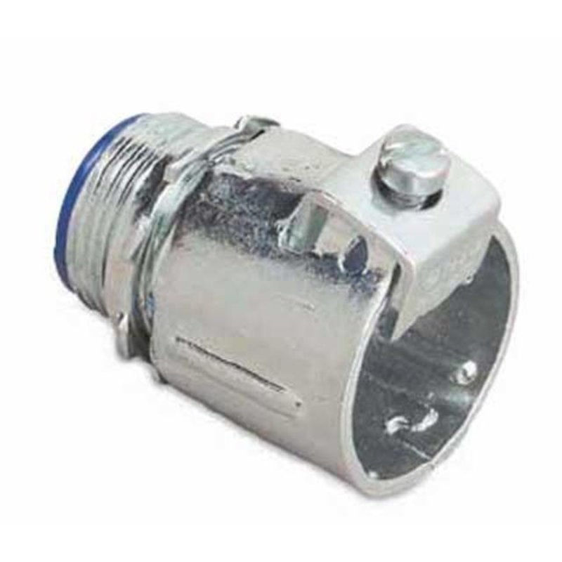 AC/Flex Connector, Insulated, Saddle Type, 1/2", Steel