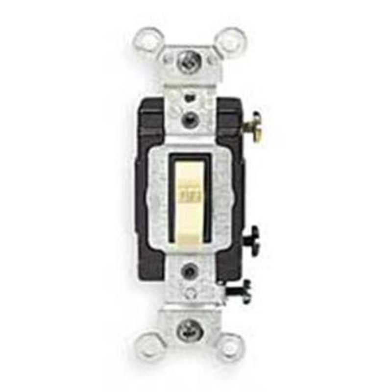 1-Pole Switch, 20 Amp, 120/277V, Light Almond, Side Wired, Commercial