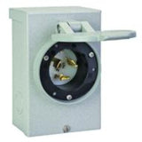 Power Inlet, 50A, 125/250VAC, NEMA CS6375, Recessed Inlet, NEMA3R By Reliance Controls PB50