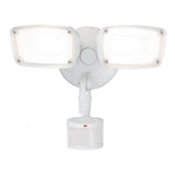 Twin Head LED Motion Sensor Flood Light, White By Cooper Lighting Solutions MST20C18W