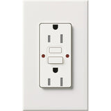 Tamper Resistant Receptacle, White By Lutron NTR-15-GFST-WH