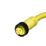 Connection Cable, Single End , Yellow, Straight Female, 600V AC/DC By Woodhead 103000A01F060