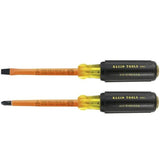 Screwdriver Set, 1000V Insulated Slotted and Phillips, 2-Pc By Klein 33532-INS