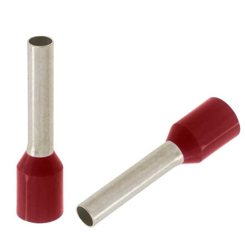 Insulated Ferrule, 8 AWG, Red, 5/8" Wire Strip Length