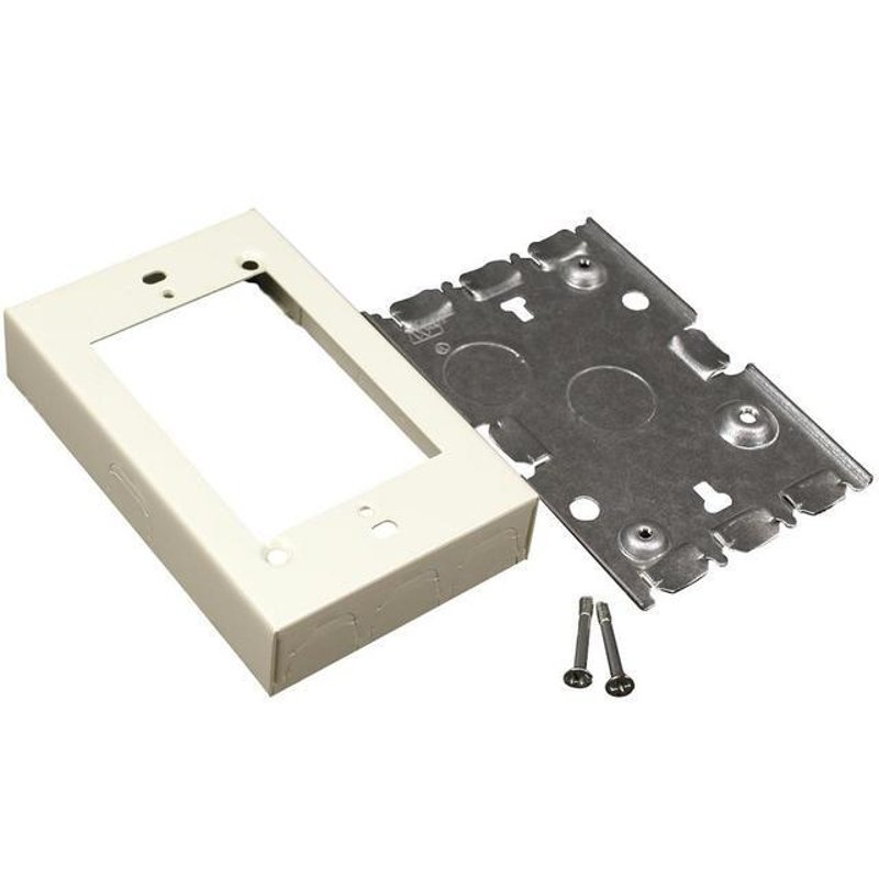 Shallow Switch/Receptacle Box, 1-Gang, 500/700 Series, Ivory
