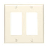 Decora Wallplate, 2-Gang, Thermoset, Lt. Almond By Leviton 80409-T