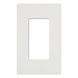 Dimmer/Fan Control Wallplate, 1-Gang, Satin Series, Snow Finish By Lutron SC-1-SW