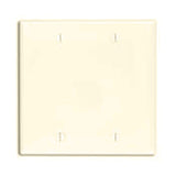 Blank Wallplate, 2-Gang, Nylon, Light Almond Standard, Box Mount By Leviton 80725-T