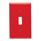 Toggle Switch Wallplate, 1-Gang, Nylon, Red By Leviton 80701-R