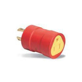 15A Plug to Non-NEMA Receptacle Adaptor, Yellow By Woodhead 1732