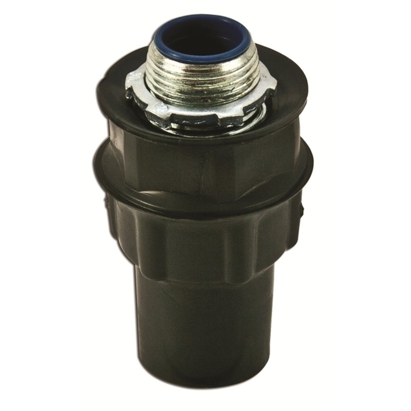 Liquidtight Connector, Straight, 3/4", PVC Coated Steel