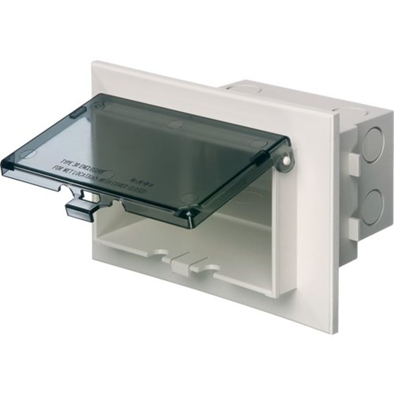 Weatherproof-In-Use Box, 1-Gang, Recessed, Horizontal, Non-Metallic, C ...
