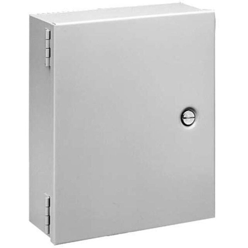 Enclosure, Hinged Cover, Type 1, 12" x 12" x 4", Steel/Gray