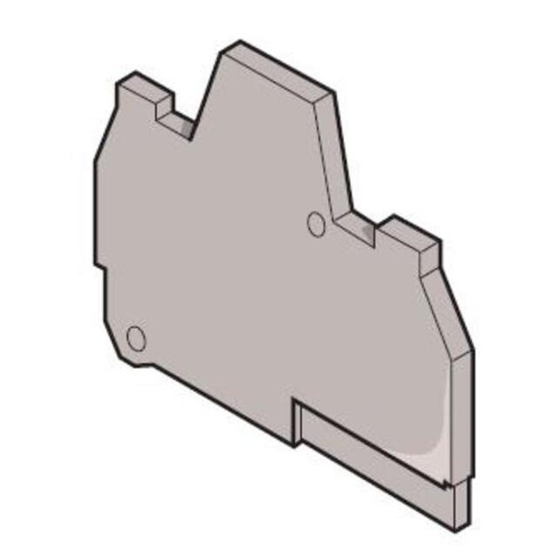 Terminal Block, Snap-On, End Section, 3mm, Type: FEMAD3, Gray