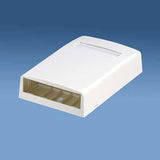 Multimedia Outlet Housing, Low Profile, Surface, White, 4-Ports By Panduit CBX4WH-AY