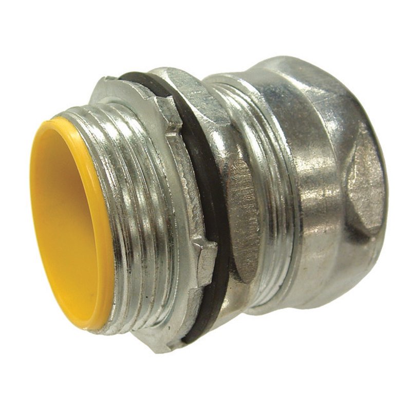 EMT Compression Connector, Raintight, 2 inch, Insulated.