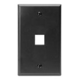 Wallplate, Quickport, 1-Port, 1-Gang, Black By Leviton 41080-1EP