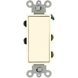 Double-Pole Decora Switch, 15A, 120/277V, Light Almond, Residential By Leviton 5602-2T