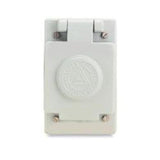 Power Outlet Plate, 1-Gang, Aluminum, (1) 1-3/8