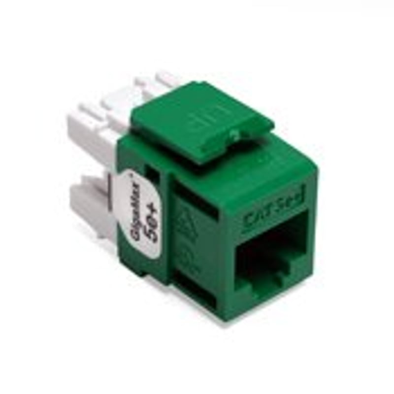 Snap-In Connector, GigaMax 5e+, CAT 5e+, 8P8C, Green