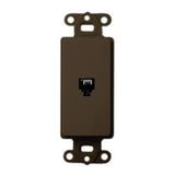 Wallplate Insert, Telephone Jack, Brown By Leviton 40649
