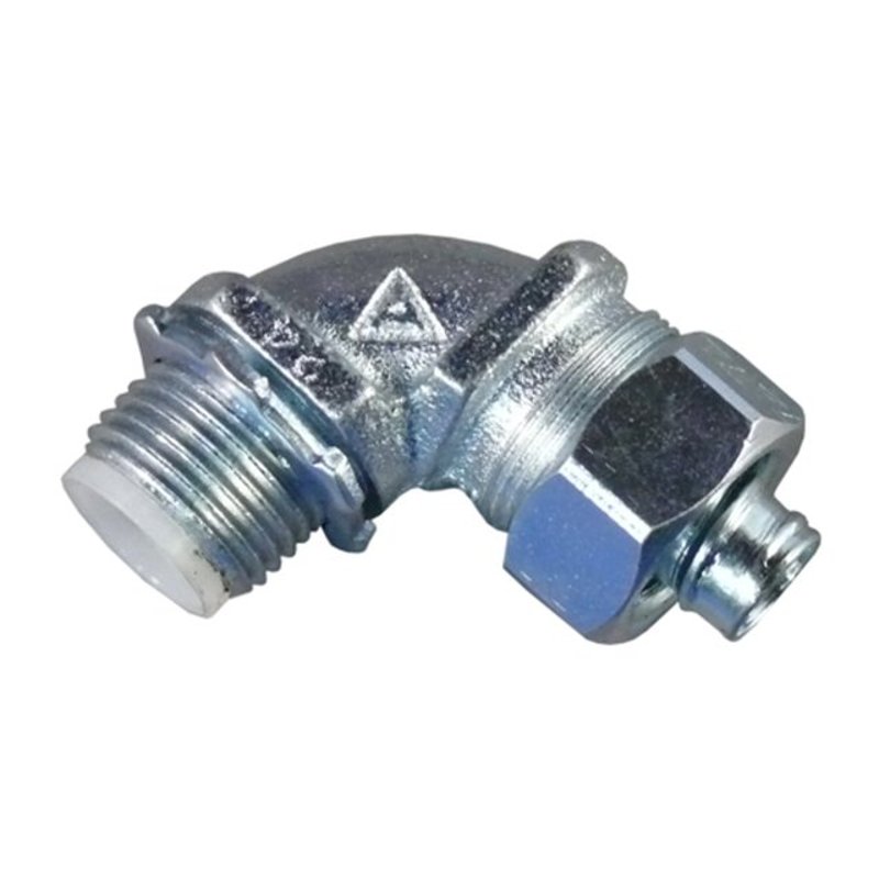 Liquidtight Connector, 90°, 1/2", Insulated, Malleable Iron