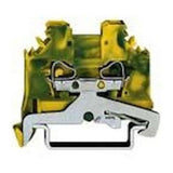 2-Conductor Ground Terminal Block, Green/Yellow By Wago 280-107