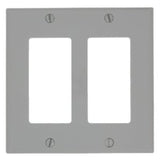 Decora Wallplate, 2-Gang, Nylon, Gray By Leviton 80409-NGY