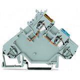 400v/20A 2-Conductor Sensor Supply Terminal Block, Gray By Wago 280-564