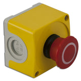 Emergency Stop Control Station, 2 N.C., Yellow/Light Gray, Pull Release Mushroom Head By ABB CEPY1-1002